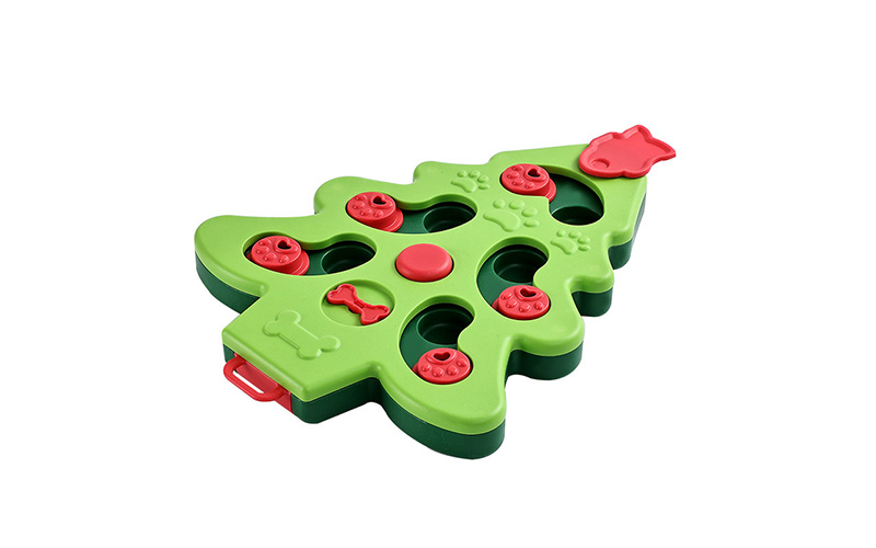 Dog Bowl Slow Feeder in Green and Red - Bite-Resistant with Non-Slip Thickened Mat