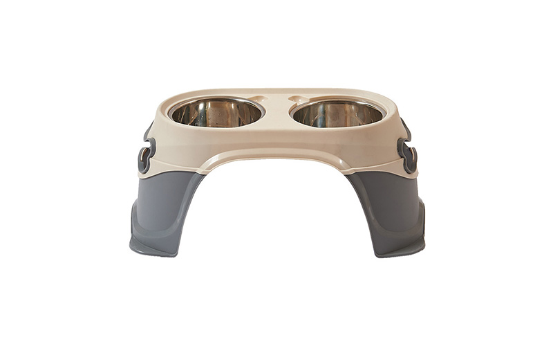 Elevated Double Dog Bowl with Stainless Steel Dishes - Non-Slip, Eco-Friendly Feeding Solution