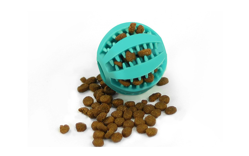 TPR Spherical Dog Treat Dispenser Toy - Teeth Cleaning Design in Multiple Colors