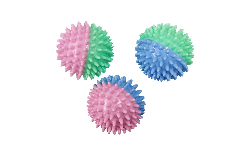 Eco-Friendly TPR Dog Chew Ball - Dual-Tone Pink and Blue for Dental Health