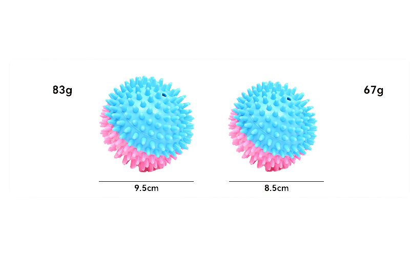 Eco-Friendly TPR Dog Chew Ball - Dual-Tone Pink and Blue for Dental Health