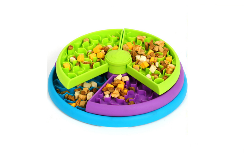 Fun Feeder Dog Bowl | Anti-Slip Rotating Design | Multi-Color