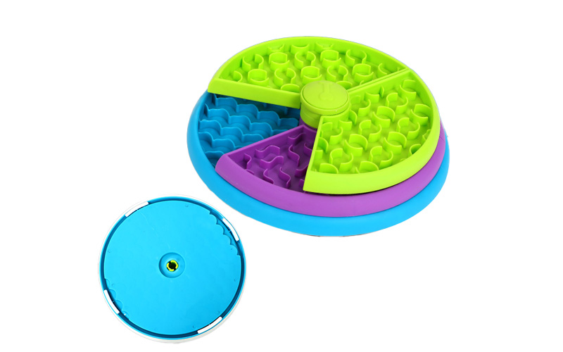 Fun Feeder Dog Bowl | Anti-Slip Rotating Design | Multi-Color