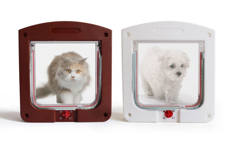 Easy-Install Pet Door | 4-Way Toggle | Transparent & Custom Colors