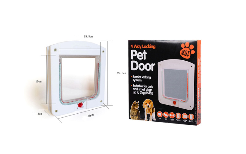 Easy-Install Pet Door | 4-Way Toggle | Transparent & Custom Colors