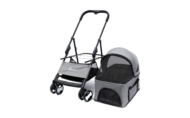 Multifunctional Pet Stroller | Compact & Foldable | Mesh Pocket Storage