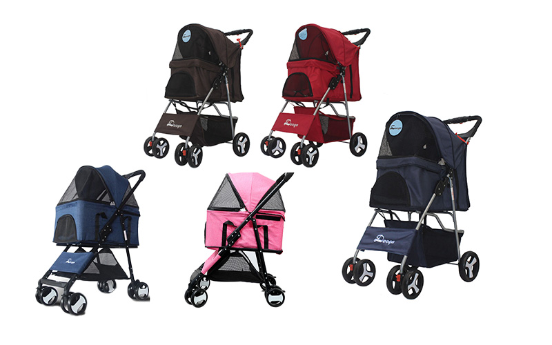 Multifunctional Pet Stroller | Compact & Foldable | Mesh Pocket Storage