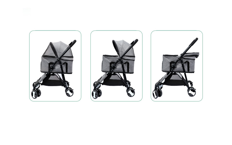 Multifunctional Pet Stroller | Compact & Foldable | Mesh Pocket Storage