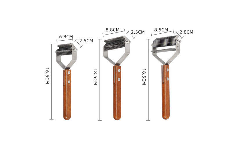 Deluxe Wood-Handled Pet Comb | Metal Tips | Versatile Grooming Tool