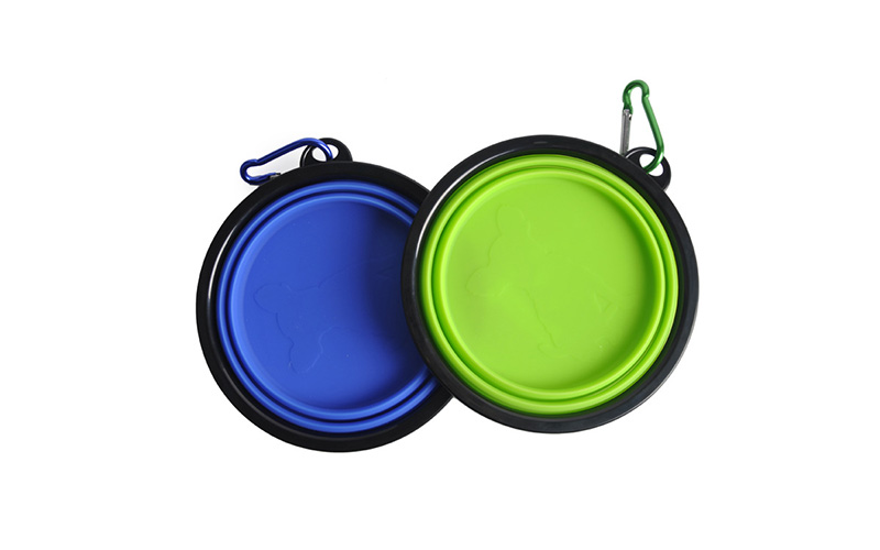 Portable Collapsible Dog Bowl CB-142 | Silicone, Mountaineering Buckle, Multi-Color