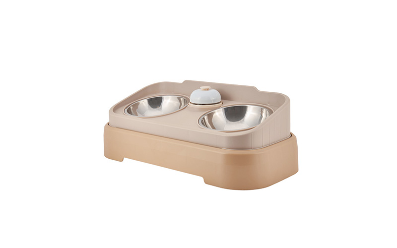 Elevated Double Pet Bowl Wholesaler | HIPS Stainless Steel, Wet and Dry Separation