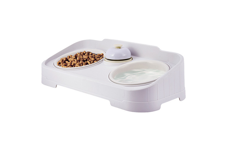 Elevated Double Pet Bowl Wholesaler | HIPS Stainless Steel, Wet and Dry Separation