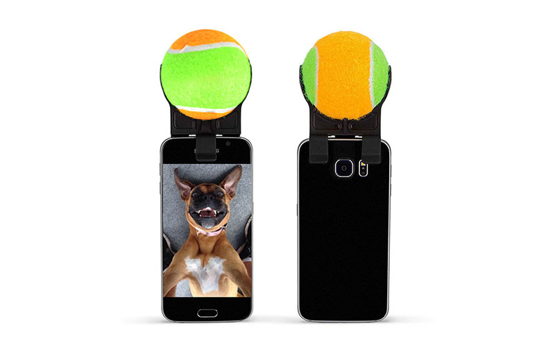 Interactive Pet Selfie Stick with Sound Tennis Ball - Capture Joyful Dog Moments