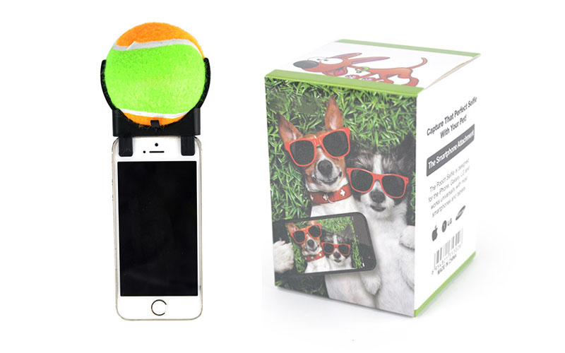 Interactive Pet Selfie Stick with Sound Tennis Ball - Capture Joyful Dog Moments