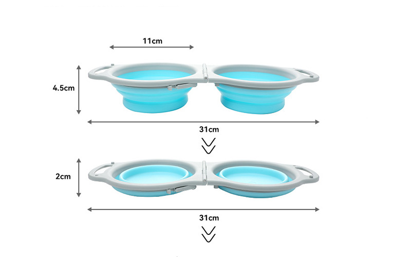 CB-175 Portable Foldable Dog Bowl - Eco-Friendly TPR & PP