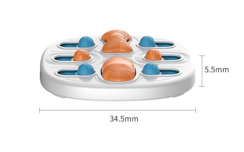 Interactive Slow Feeder Dog Bowl - Blue-White Design for Healthy Pet Feeding