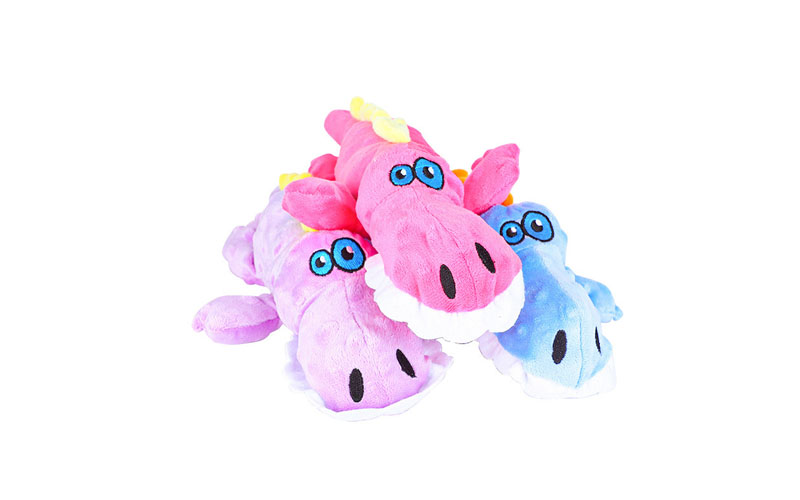 Cuddly Crocodile Plush Dog Toys - Colorful Squeaky Companions for Puppies