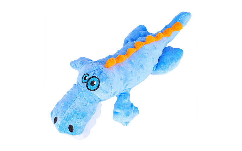 Cuddly Crocodile Plush Dog Toys - Colorful Squeaky Companions for Puppies